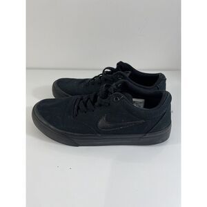 Nike SB Charge Canvas Sneakers Triple Black Size 7 CN5269-002 Low Top